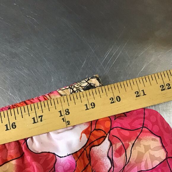 Mod X Bright Pink & Red Floral Romantic Flowy Circle Maxi Skirt 1X - Picture 5 of 5